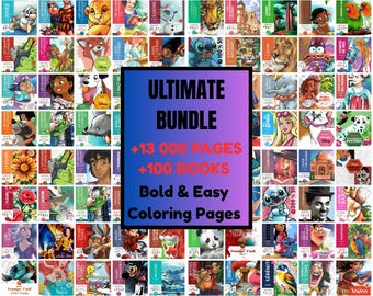 Disney Coloring Books Bundle, 13000+ Pages, Printable PDF