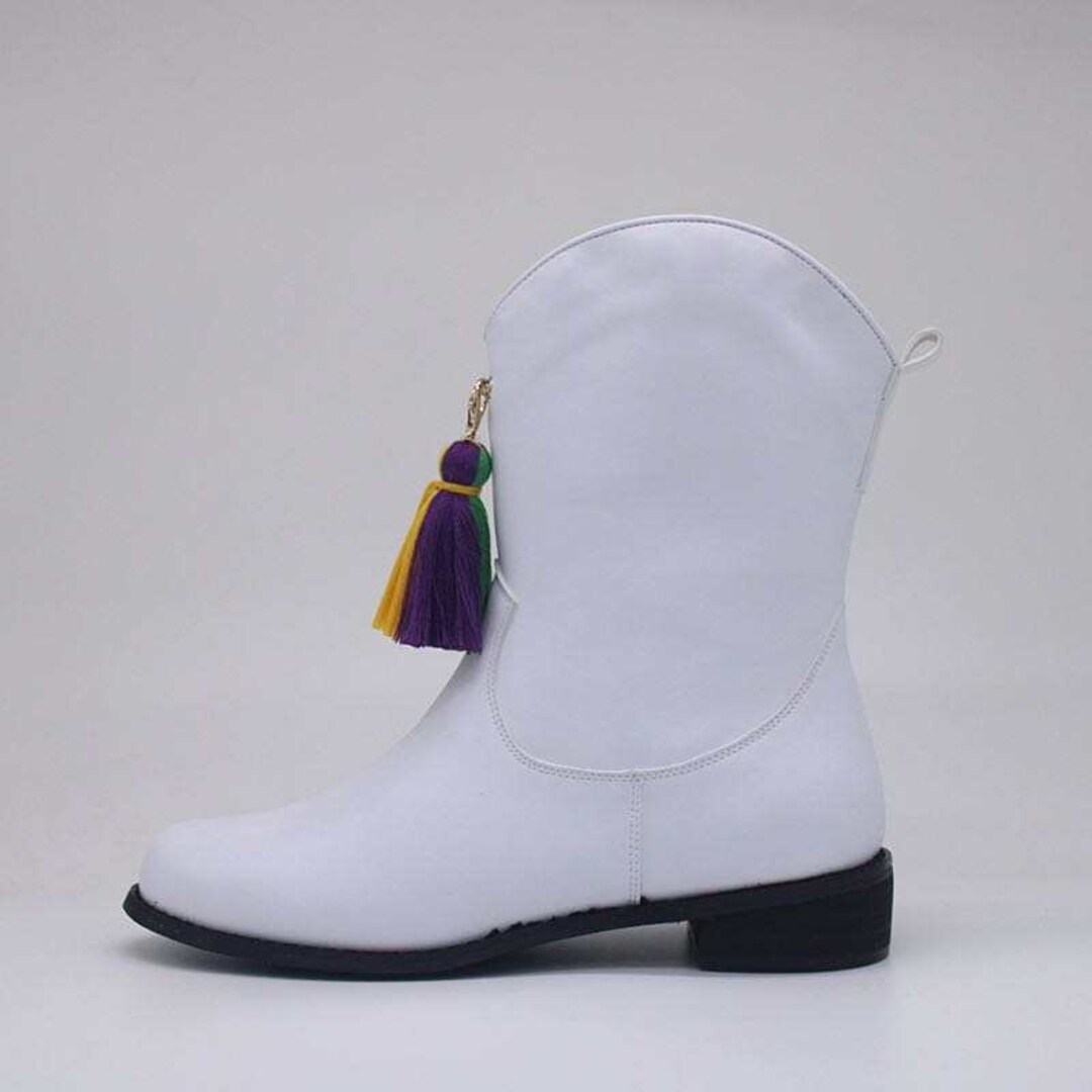 mardi gras marching boots with tassel
