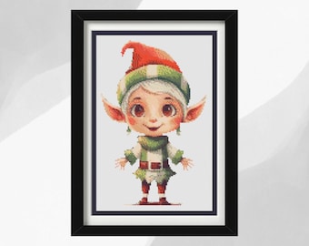 クリスマスエルフのクロスステッチパターン PDF - Etsy 日本