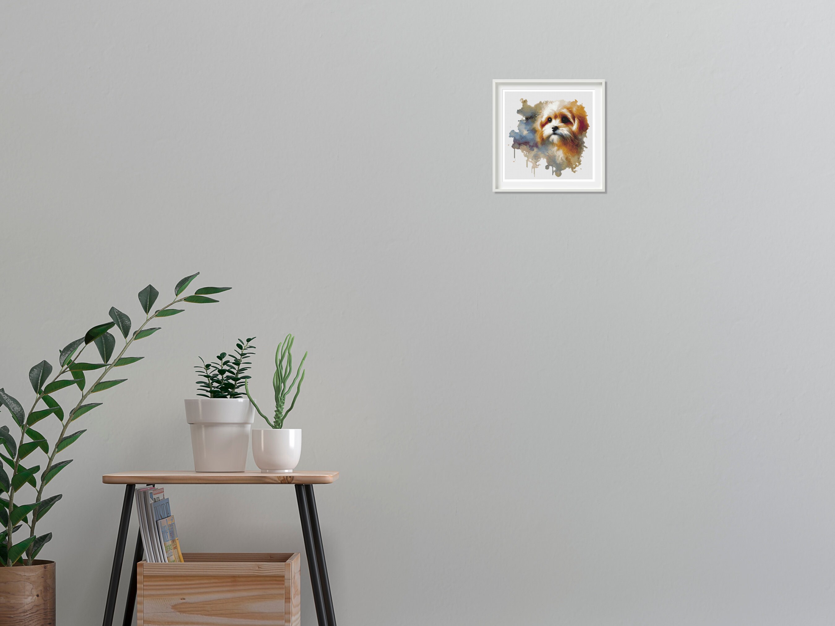 Cavapoo Cross Stitch Design Pattern, Instant PDF Download, Watercolor ...