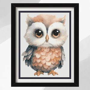 Owl Cross Stitch Pattern, Baby Owl Design, Baby Animals Collection, Instant PDF Download, Nature, Nursery Decor, Great Personal Gift Idea