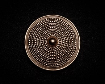 Bronze Lough Gur Shield Of Light Brooch