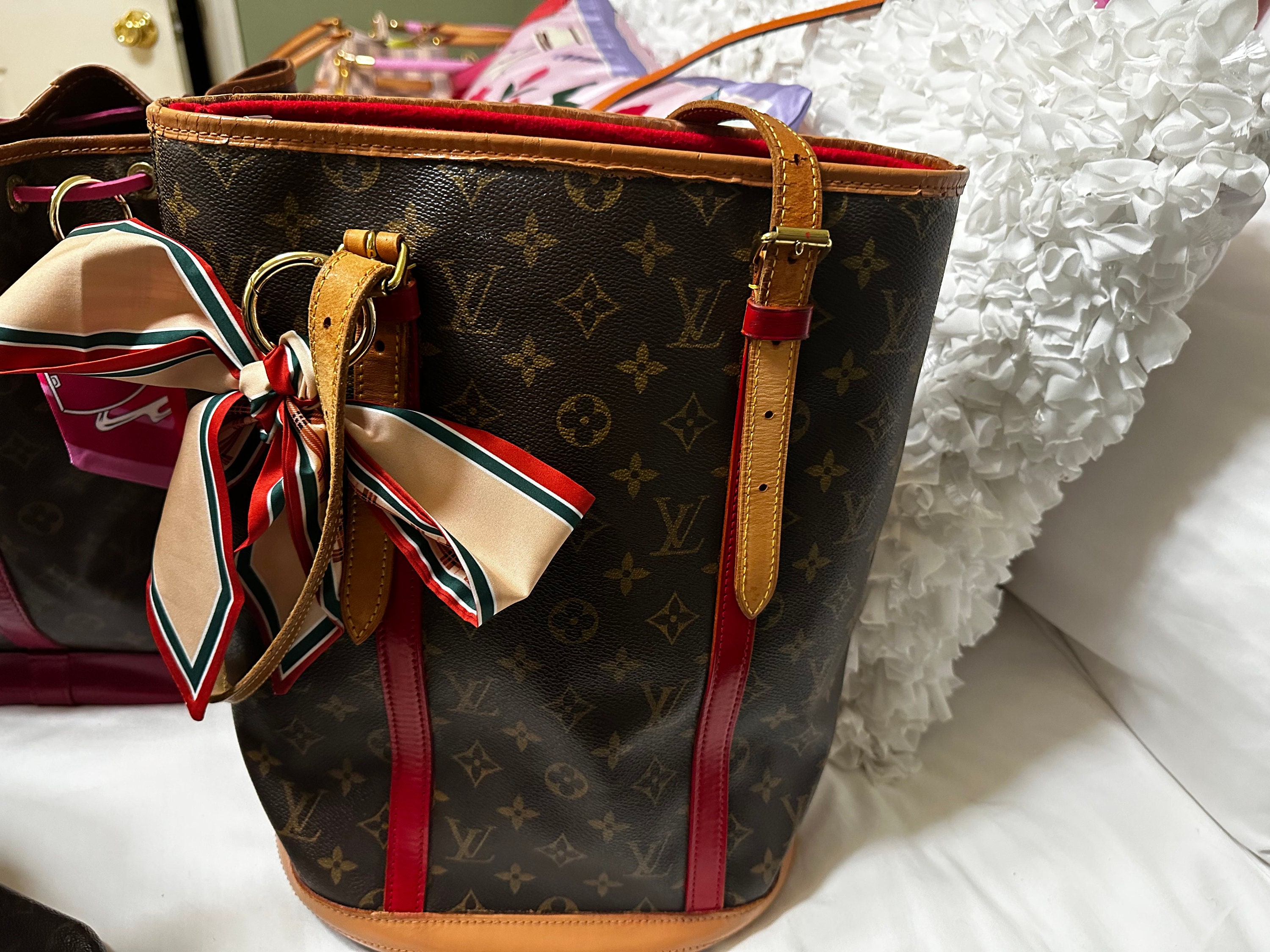 Louis Vuitton Orange Monogram Canvas LV Paint Can Bucket Bag Louis