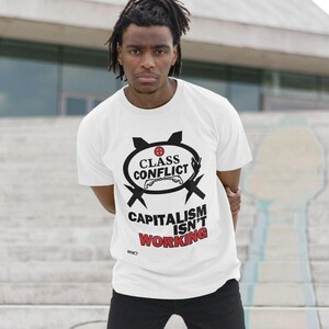 T-shirt streetwear da uomo di classe conflitto