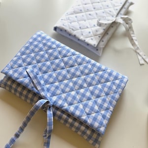 Handmade Quilted Book Cover (5 sizes): Cotton Fabric Book Sleeve