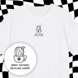 T Shirt Spruch | T-Shirt &quot;Healing inside&quot; | T Shirt Print | Achtsamkeit | Selbstliebe | Self love | Mental Health | Mentale Gesundheit
