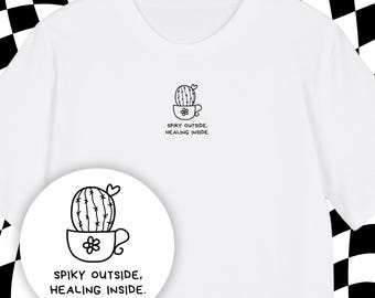 Camiseta con frase | Camiseta "Sanando por dentro" | Estampado de camiseta | Atención plena | Amor propio | Salud mental | Salud mental