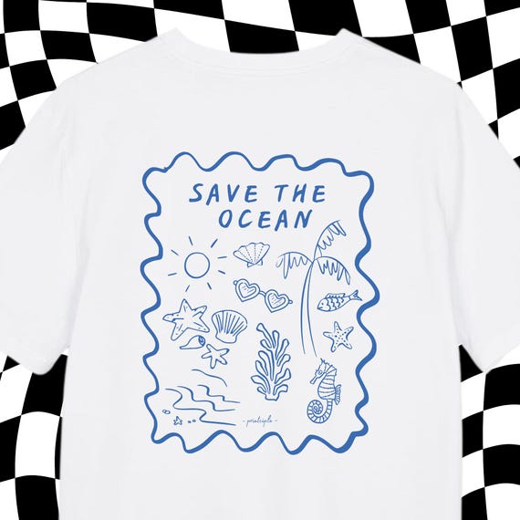 T-Shirt Ocean | T-Shirt "Save the Ocean" | T-Shirt Spruch | T-Shirt Print | Save the Earth Shirt | Statement T-Shirt | T-Shirt Meer