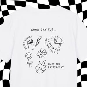 T-shirt saying | T-shirt "Burn the Patriarchy" | T-shirt print | Feminism | Equality | Women's Rights | Empowerment image 1