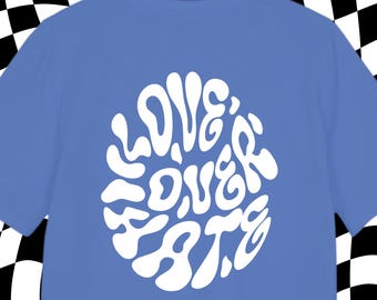 T shirt saying | Fck Afd | T-Shirt "Love over Hate" | T Shirt Print | T-shirt women | T-shirt men | Anti Afd | Fck Nzs