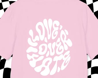 T shirt saying | Fck Afd | T-Shirt "Love over Hate" | T Shirt Print | T-shirt women | T-shirt men | Anti Afd | Fck Nzs