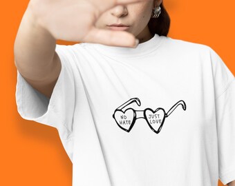 T shirt saying | T-Shirt "No Hate, just Love" | T Shirt Print | T-shirt women | T-shirt men | Anti Afd | Fck Nzs | Fck Afd