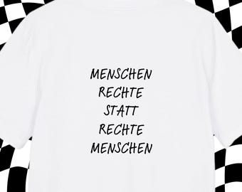 T-Shirt Fck Nzs | T Shirt Saying | T-Shirt "Human Rights Instead of Right-Wing People" | T Shirt Print | Anti Afd | Fck Nzs | Fck Afd
