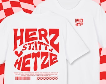 T-shirt saying | Fck Afd | T-shirt "Heart instead of hate" | T-shirt print | T-shirt women | T-shirt men | Anti Afd | Fck Nzs