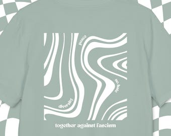 Tシャツのメッセージ | Tシャツ「ファシズム反対」| Tシャツプリント | Tシャツ レディース |メンズ Tシャツ |反AfD |ファック・ニュージーランドAfDなんてクソくらえ