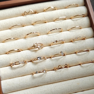 UK seller! 22pcs pearl gold set rings, gold Ring set ,gift for her Gold Midi Ring Set, cute thin ring set, stackable rings, bohemian