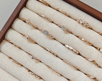UK seller! 23pcs pearl gold set rings, gold Ring set ,gift for her Gold Midi Ring Set, cute thin ring set, stackable rings, bohemian