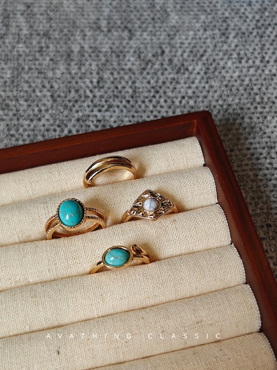 Stacking Rings Cute Cheap Ring Sets UK Seller! 4pcs Chunky Gold