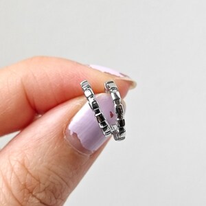 Dainty Gold Huggie Earrings: 925 Silver Needle, Zircon Accents