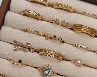 UK seller! 28pcs gold colorful  ring set rings, gold Ring set ,gift for her Gold Midi Ring Set, boho ring set, stackable rings, bohemian