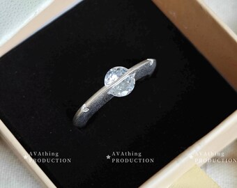UK seller! Minimalist spin sliver elegant thin smooth rings, decent s925 silver ring, statement Ring,gift for her,silver ring,waterproof,gem