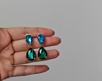 UK Seller, large earrings, party earrings, dangle earrings, 925 silver earrings, sterling silver , gold earrings, silver earrings , bold