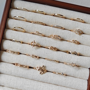 UK seller! 23pcs pearl gold set rings, gold Ring set ,gift for her Gold Midi Ring Set, cute thin ring set, stackable rings, bohemian thin