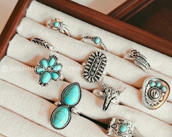UK seller! 10pcs retro silver set rings, silvet Ring set ,gift for her Gold Midi Ring Set, cute chunky ring set, stackable rings, bohemian