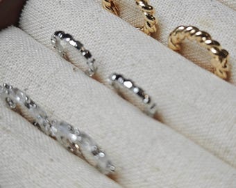 Dainty Gold Huggie Earrings: 925 Silver Needle, Zircon Accents