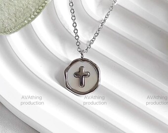 Stainless Steel Cross Necklace: Silver Pendant, UK Seller