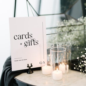 Wedding Cards And Gifts Sign Template For Wedding Minimalist Cards and Gifts Table Sign Printable Modern Gift Sign Template GEORGIA