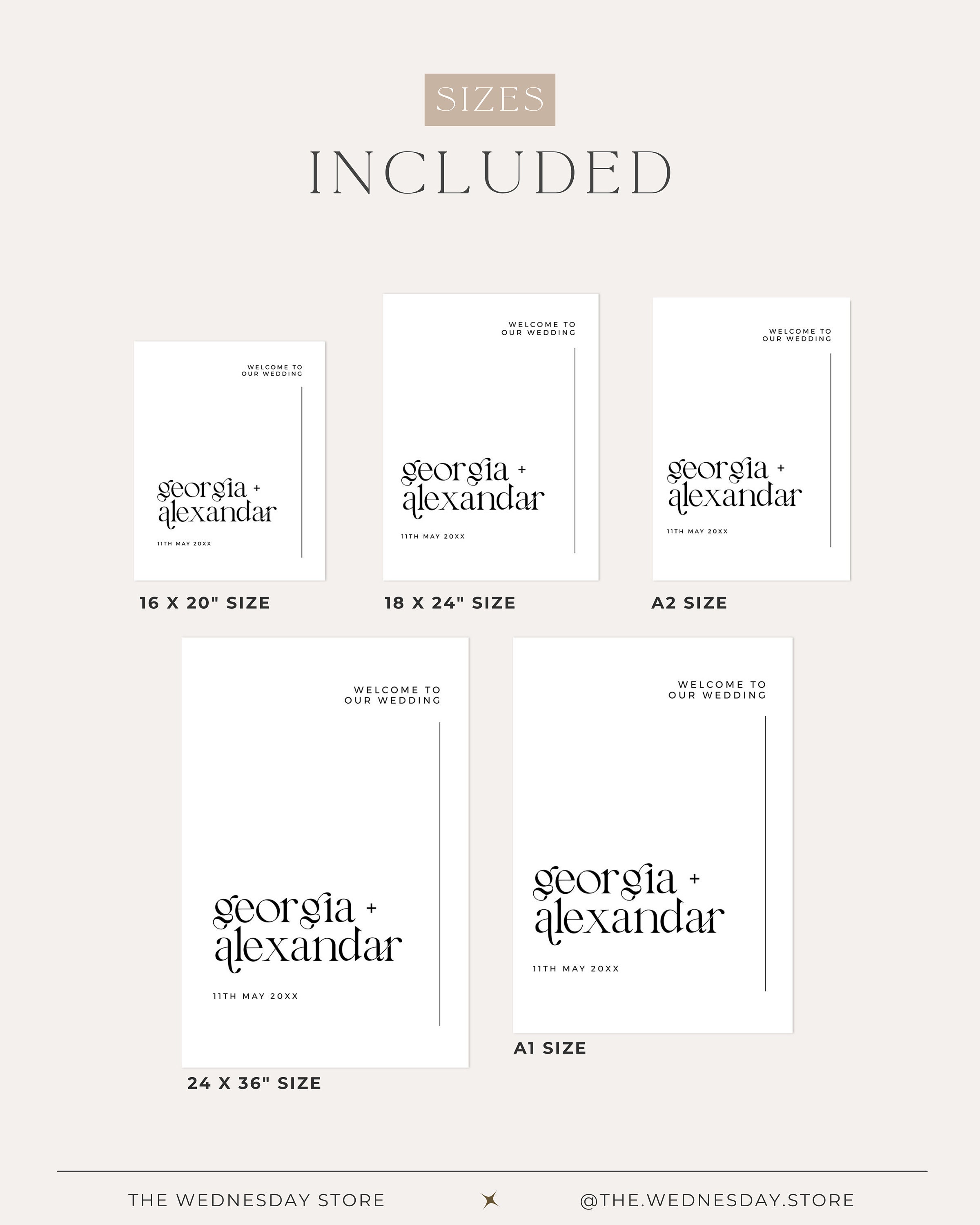 Modern Wedding Welcome Sign Template for Reception Sign Simple - Etsy