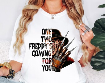 Freddy Krueger T-Shirt, Never Sleep Again, Nightmare on Elm Street Tee, Horror Movie Graphic Shirt, Scary Halloween Tee, Spooky Season Top