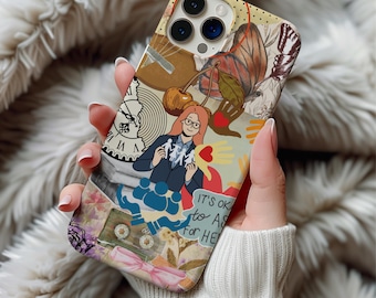 Therapist Collage Phone Case, Aesthetic Mental Health iPhone Cover, Inspirational Quote Case, Self Care Gift Idea, Motivational Art Case
