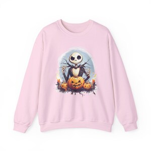 Jack Skellington Sweatshirt, Nightmare Before Christmas Pullover, Pumpkin Halloween Crewneck, Spooky Season Top, Disney Halloween Gift image 8