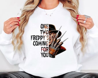 Freddy Krueger Sweatshirt, Never Sleep Again, Nightmare on Elm Street Crewneck, Horror Movie Pullover, Scary Halloween Top, Spooky Season