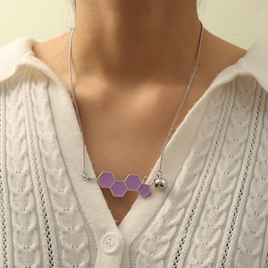 Estrogen Molecule Necklace - Stainless Steel Feminine Jewelry - Unique Gift for Her