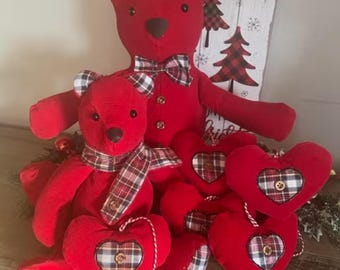 Memory bear from shirt or other material - pajamas, scarf or tie