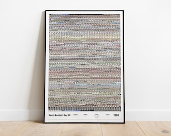 Ferris Bueller's Day Off Movie Print- Whole Movie Poster Print - Details -FMP6* (24"x36")