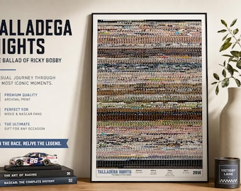 Talladega Nights: The Ballad of Ricky Bobby, Full Movie Print- Whole Movie Poster Print - Details -FMP119* (24"x36")