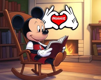 Letrero personalizado con nombre cortado a láser de manos de Mickey y Minnie de Disney