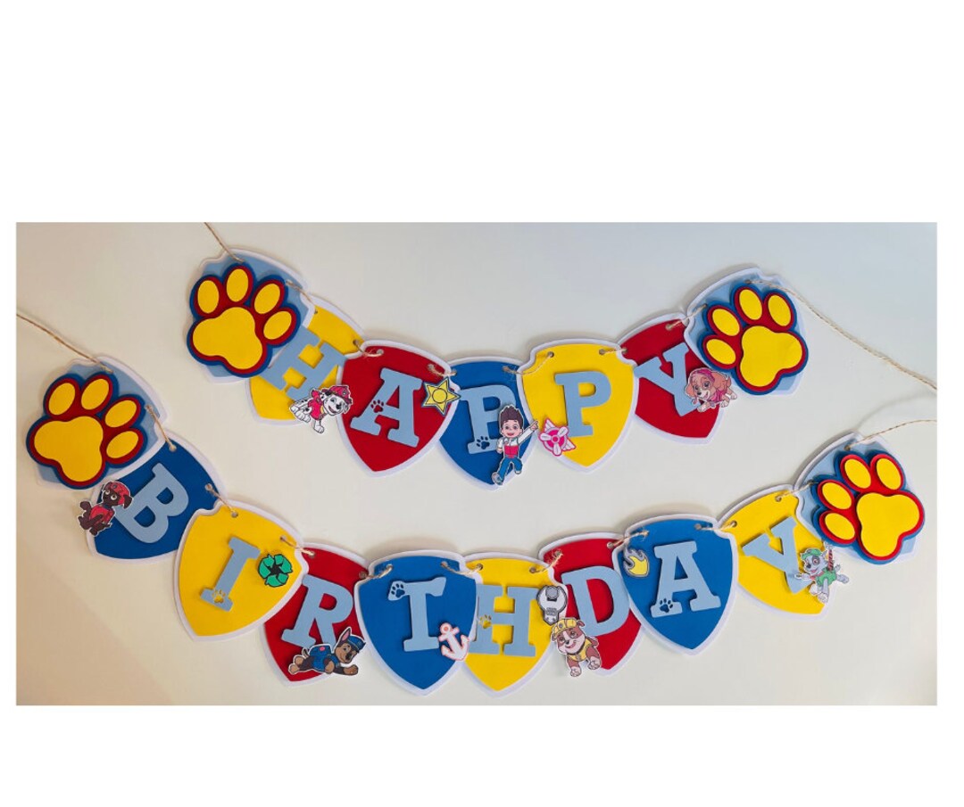 Custom Paw Banner Paw Banner Paw-ty Paw Birthday Paw - Etsy