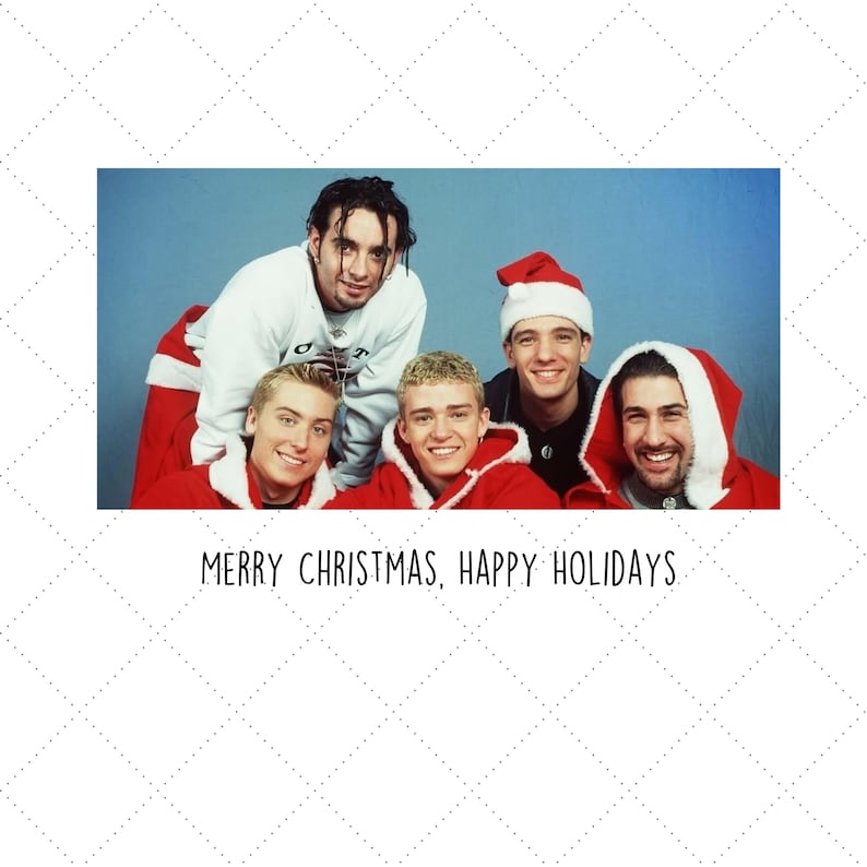 Merry Christmas Happy Holidays NSYNC Png Digital Download Etsy Merry Christmas Nsync