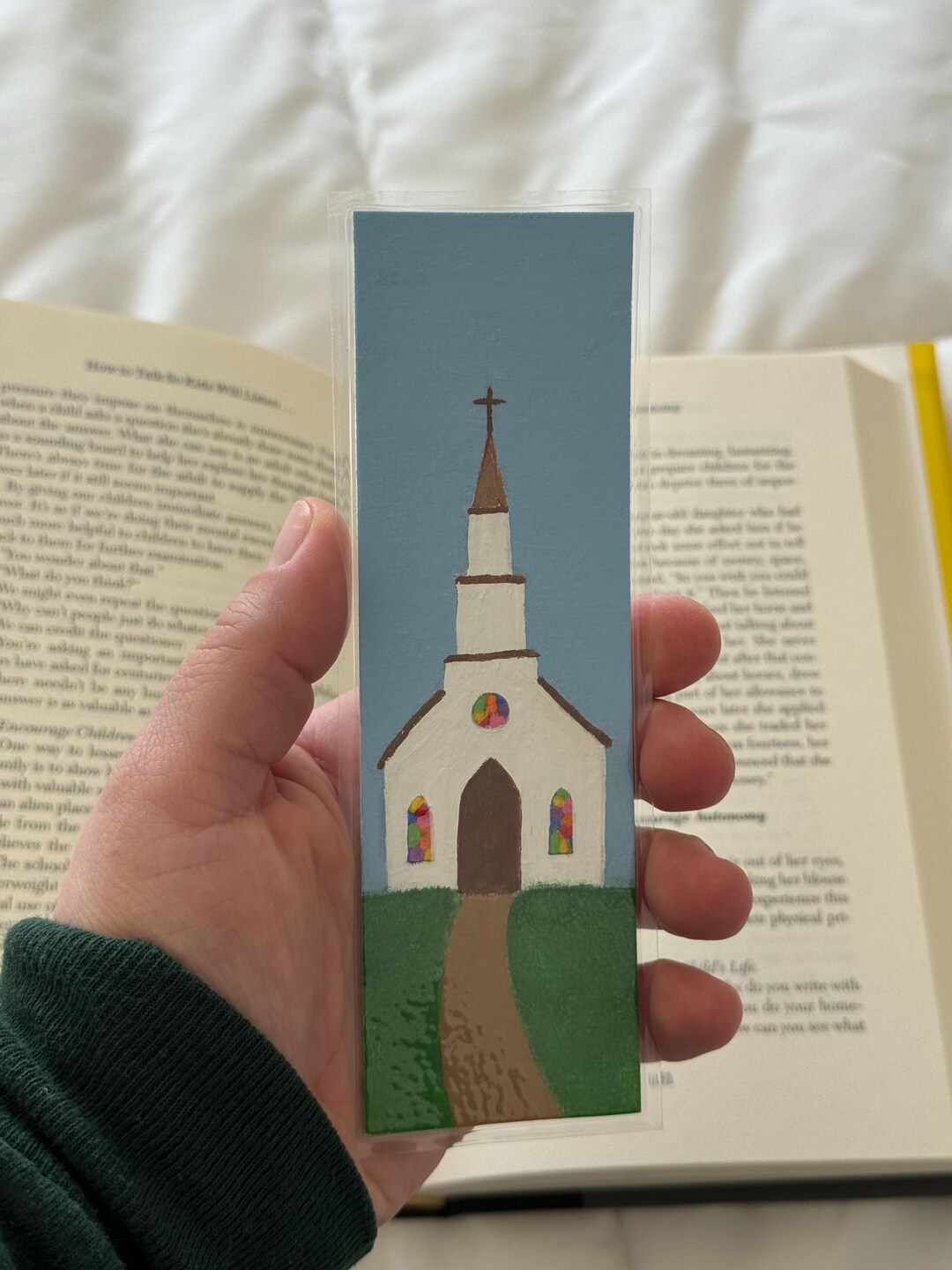 Hand Painted Bookmark | Church | Original Art | Faith-based Gift ...