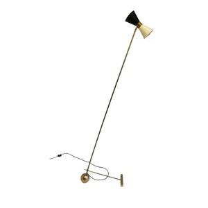 Stilnovo-Inspired Brass Floor Lamp , Timeless Minimalism, 1950s Mid-Century Italian floor lamp