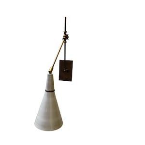 Perfect White Adjustable Brass Wall Light Mid Century Brass Wall Lamp