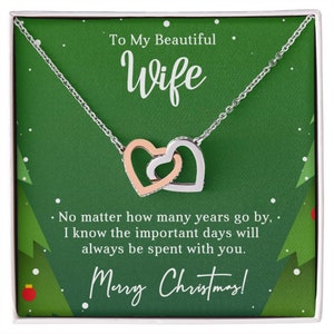 Wife - Christmas gift - Interlocking Hearts Necklace