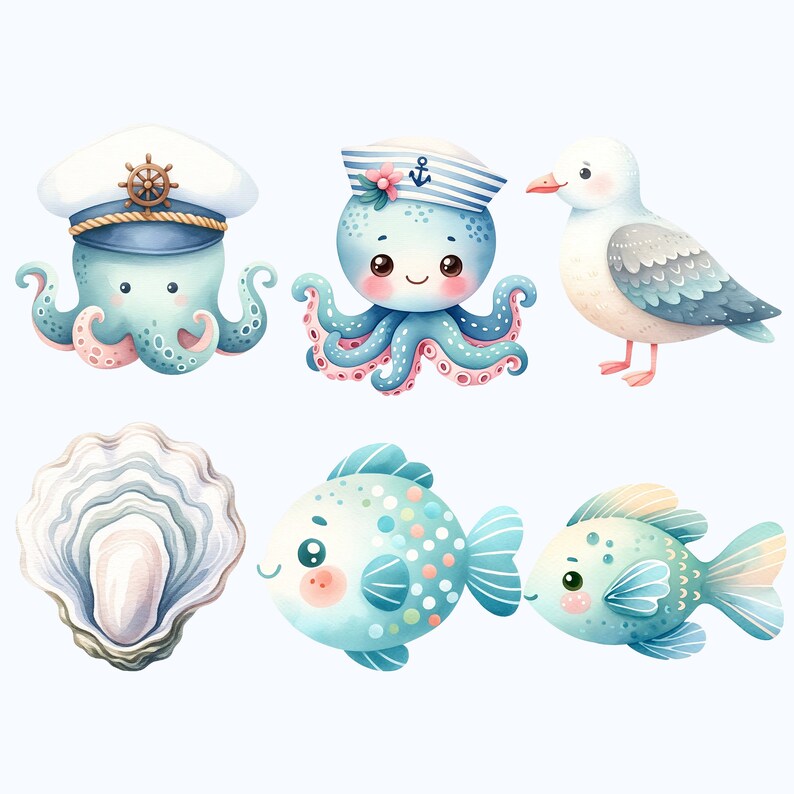 Little Sailor Watercolor Clipart,sailor Watercolor,sailboat Clipart,cute Navy Illustrations ...