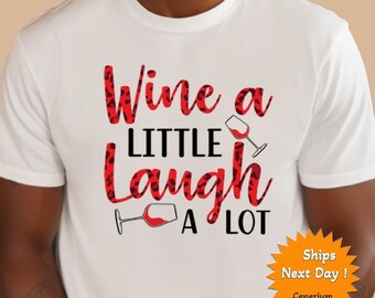 Wine A Little Laugh A Lot, Favorite Workout Shirt, Wine Workout Shirt, Funny Crockscrew