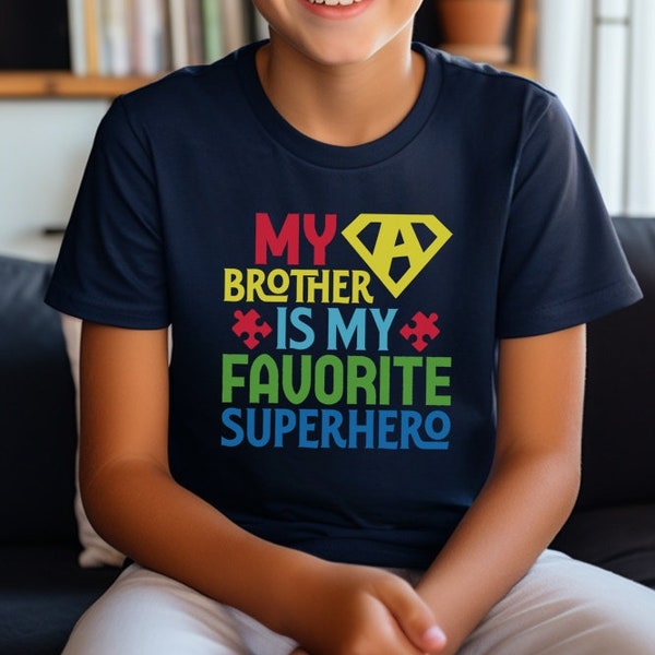 Sibling Day, Cute, Sister, Brother, Big, Little, Favorite Superhero, National Siblings Day T-Shirt